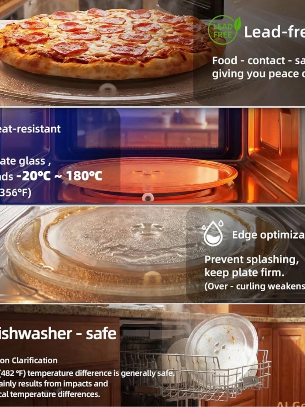 12-Inch Clear Glass Microwave Turntable Plate